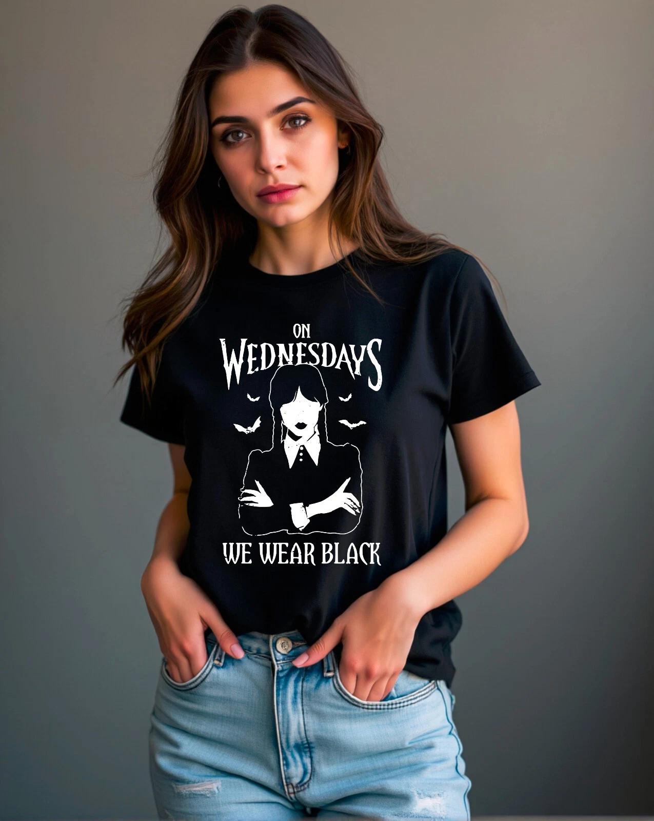 

On Wednesday We Wear T-Shirt, Tumblr Fashion Classic 100% Cotton Tee XL