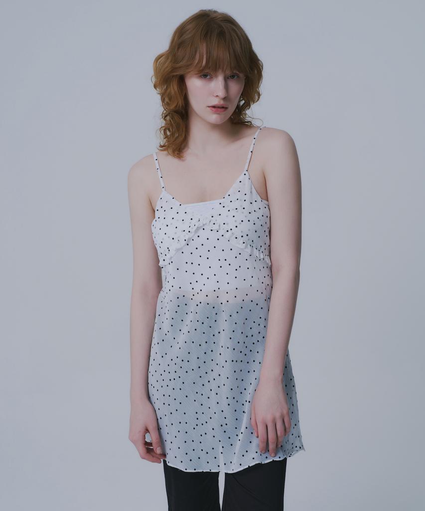 War For Woman Whd-01 Dot Frill Dress_Ivory