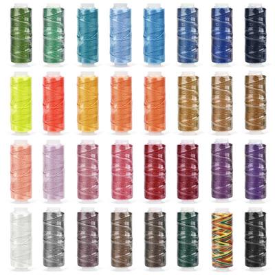 Filo di cuoio cerato da 0,65 mm per fai da te, utensile per artigianato, filo per cucire a mano, 25 metri, filo da cucito cerato rotondo, 32 colori