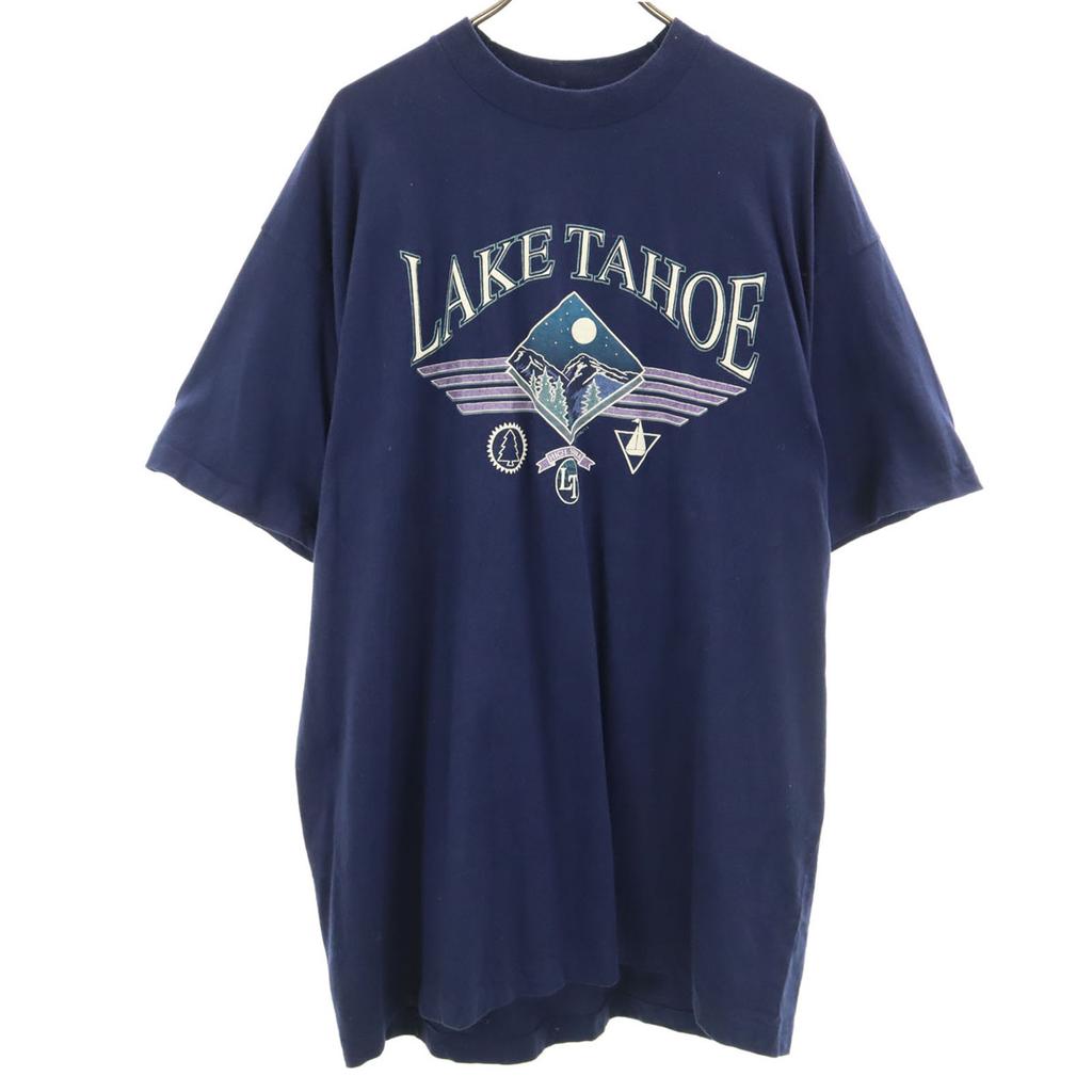 OLD 90s Short Sleeve T-shirt Navy System Single Stitch Men's Used