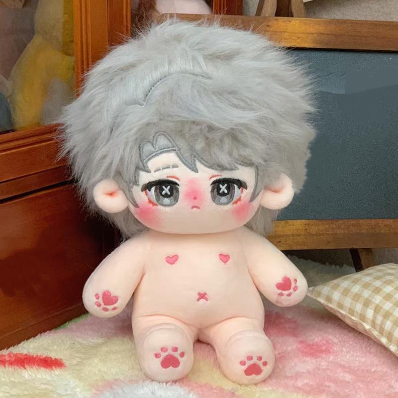 20cm Cute Cartoon Idol Cotton Doll Stuffed Plush Toy Dolls Can Change Clothes Fans Collection Gift for Girls Boys Kids