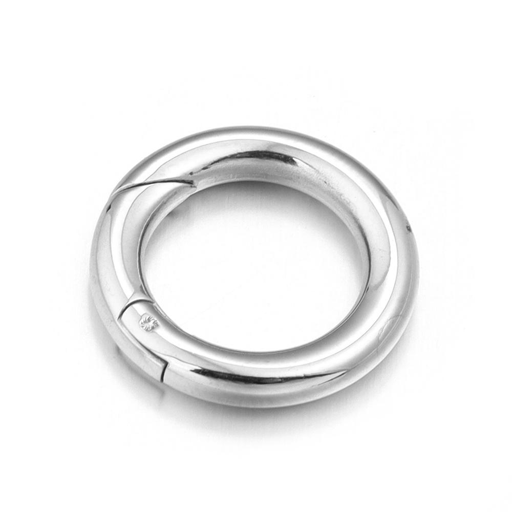 1Pc 16/18/20/24/28mm Stainless Steel O Ring Spring Clasps Round Snap Carabiner Hook Buckle Connector DIY Keychain Jewelry Making