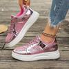 New Fashionable and Casual Plus-size Women's Lace-up Thick-soled Casual Shoes