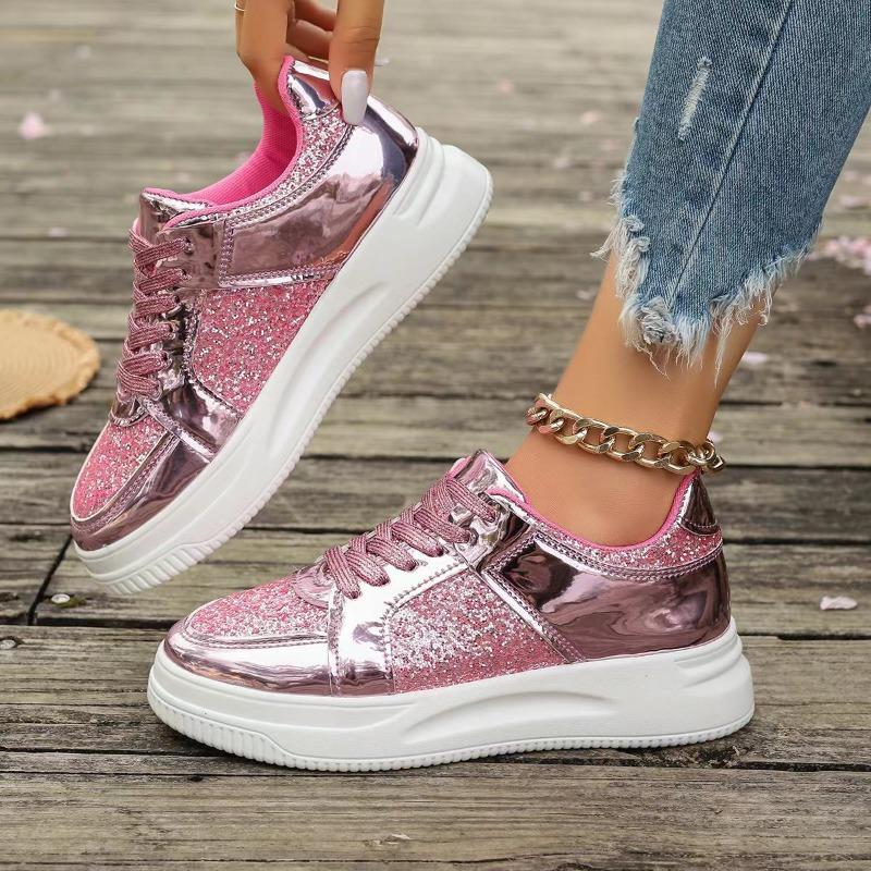New Fashionable and Casual Plus-size Women's Lace-up Thick-soled Casual Shoes