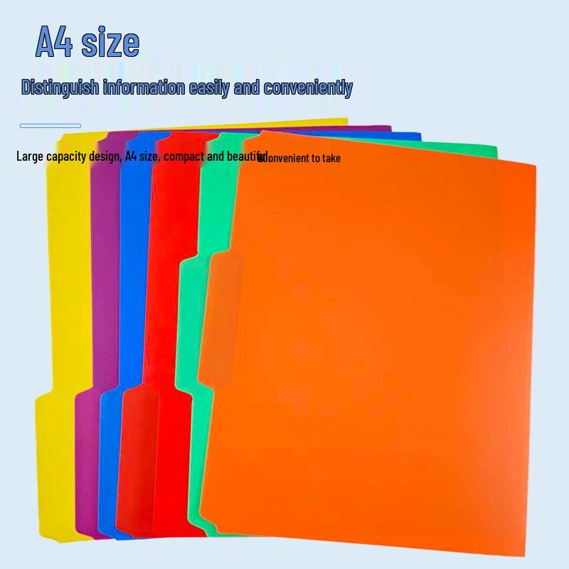

A4 Colored Manila Folder with Exam Paper Clip for Document Storage 6 pieces (6 colors each)