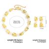 Salircon Boho Irregular Splicing Geometric Necklace Earrings Women Jewelry Set Retro Imitation Pearl Bead Necklace Banquet Gift
