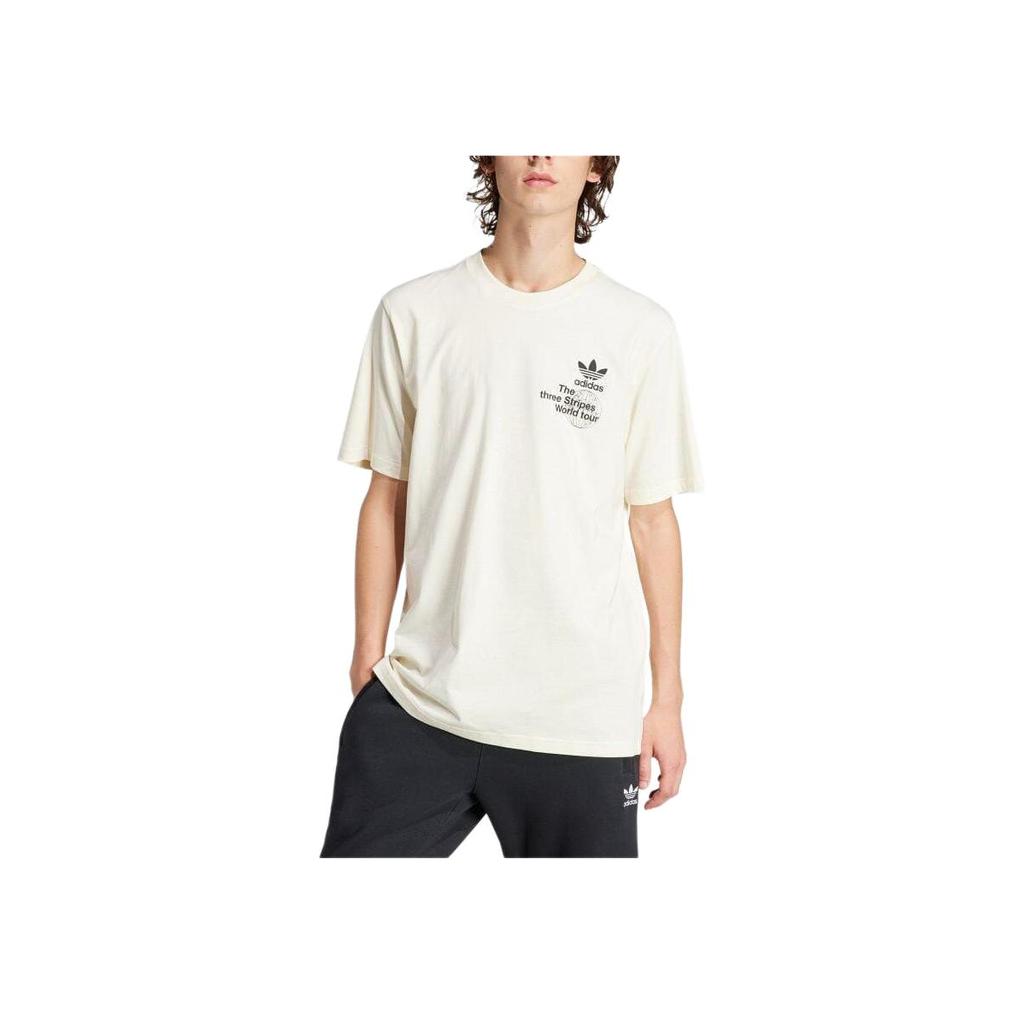 Adidas Bt Tričko s krátkým rukávem Krémově bílé Pánské Streetwear IS2902