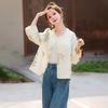 Veste Brodée à Col Rond pour Femme Printemps/Été 2025 - Nouveau Style Chinois YW8997