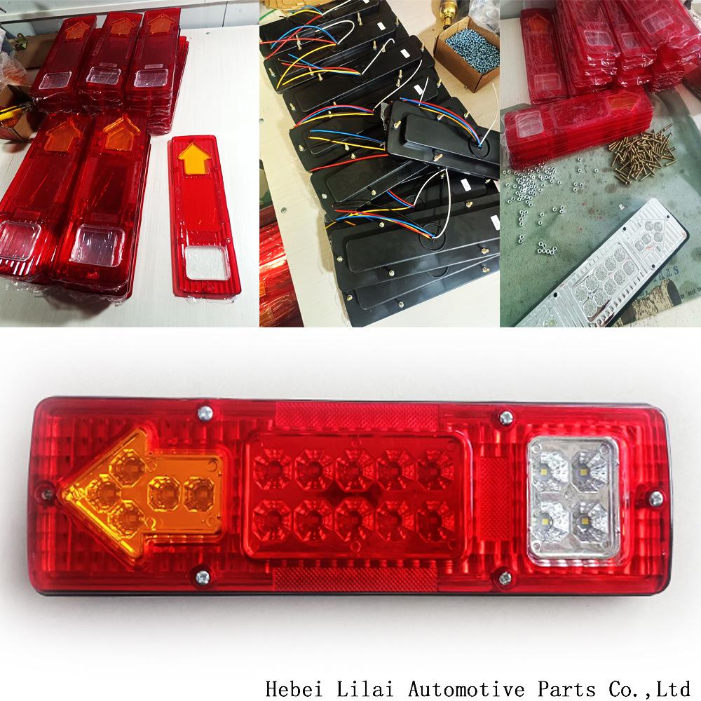 Universal 19-LED Rear Taillight for Electric Vehicle, Tricycle, Motorcycle, or Car - Arrow Design