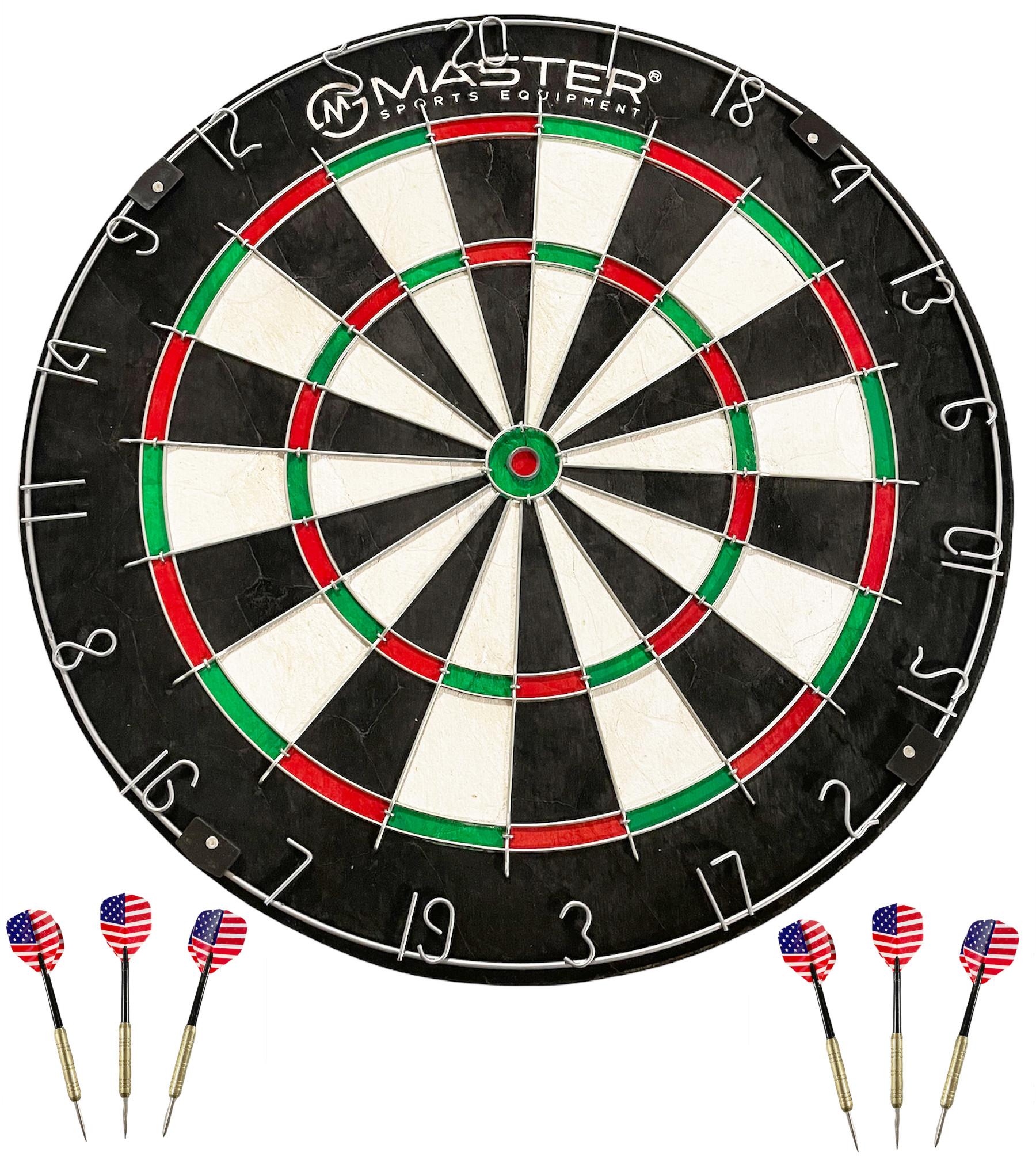 Sisal Dartscheibe Master Grande 45 cm + 6 Darts