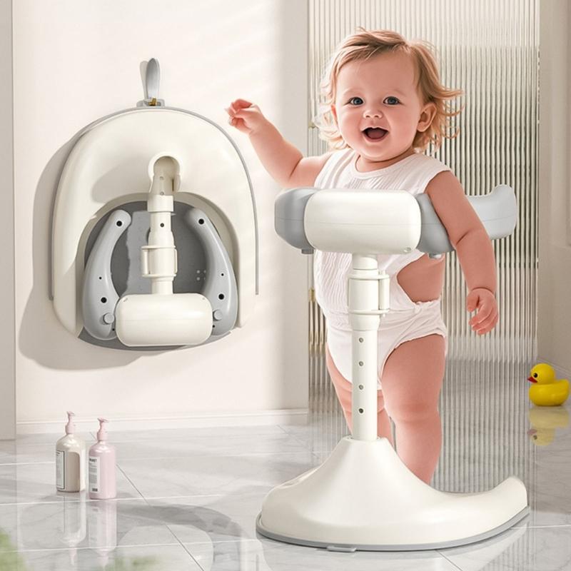 Tragbare Baby-Badestütze Baby Steh-Duschstütze für Kleinkind ab 6 Monaten Verstellbarer Säuglings-Baby-Duschständer