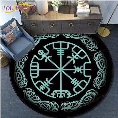 The Vikings Pattern Area Rug Round Floor Mat Living Room Carpet Bathroom Kitchen Rug Doormat