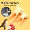 Parrot Cage Fruit Fork - Plastic Bird Utensils for Small Birds & Cage Accessories