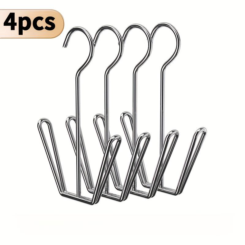 4pcs/6pcs Stainless Steel U Shoe drying rack for drying shoes Balcony window sill windproof no-drill shoe drying rack Single-bar hook 4Pieces