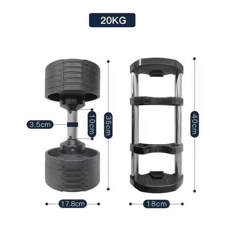 MASTER Spin dumbbells, one-hand adjustable, 2-20 kg