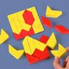 Children's Montessori Geometry Puzzles Building Block Face Changing Logical Thinking Training Early Education Wooden Toy