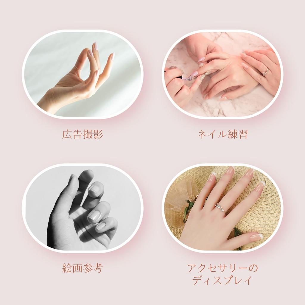 KUMIHO Hand Model, Silicone Hand, Female Hand, Ultra-Realistic, Drawing Hand, Mannequin, Nails, Painting Model, Hand Torso, Women's Hand, with Nails,
