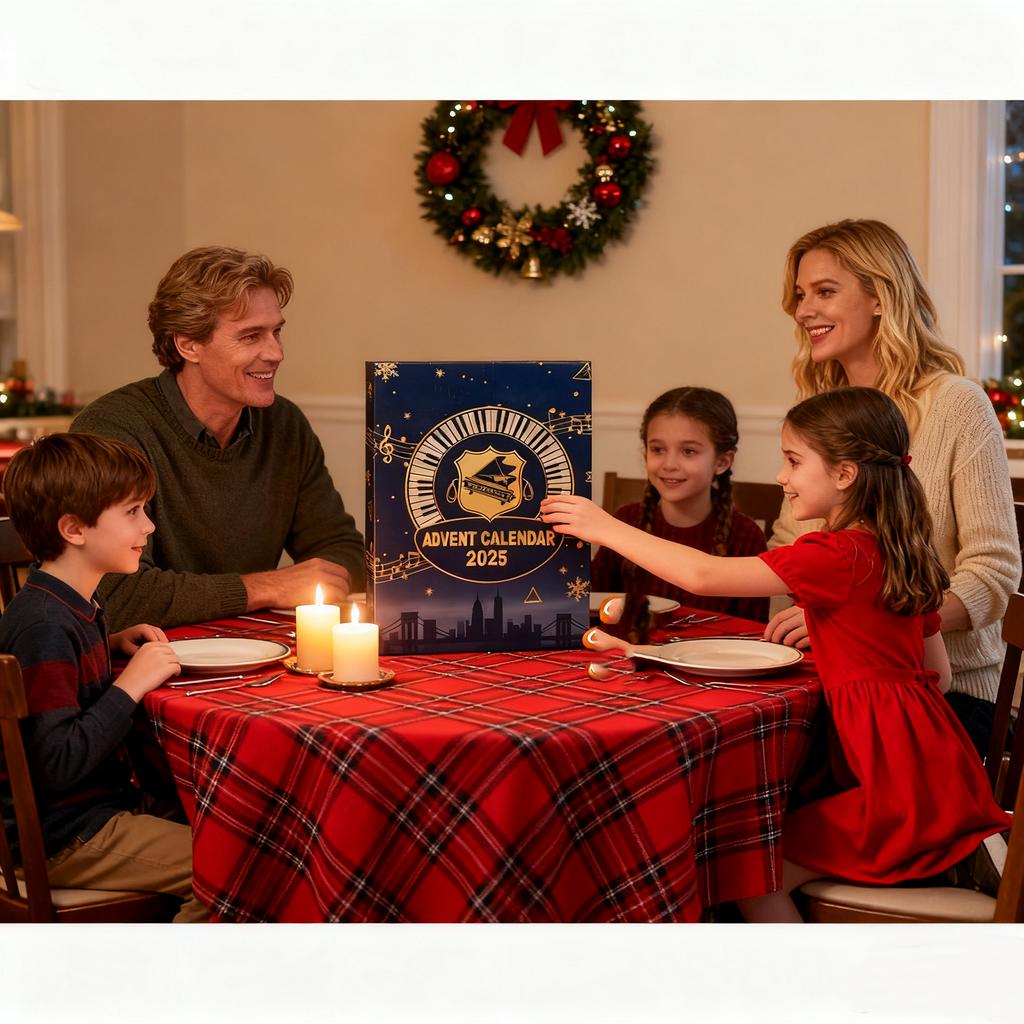 2D Plane+airplane Box +24PC+ Pianist Countdownbox Christmas Advent Calendar