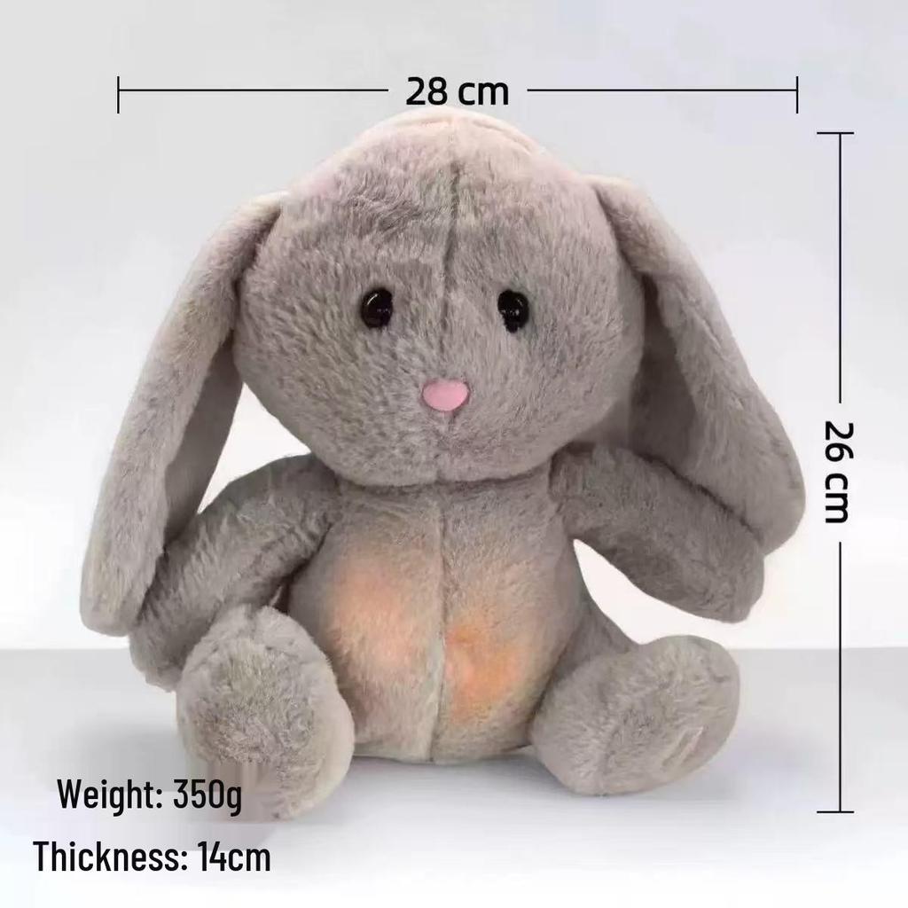 Luminous Strawberry & Radish Rabbit Soothing Plush Toy