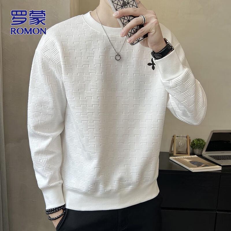 ROMON Men's Casual Pullover Sweatshirt