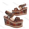 Fashion Women's Sandals 2025 Summer New Fashion Peep Toe Wedge Sandals Women Platform High Heels Outdoor Beach Shoes Sandalias De Mujer