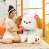Plush Dog Doll With Butterfly Bow For Kids Gift And Playroom Decor