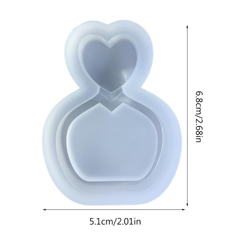 Perfume Bottle Silicone Mold Quicksand Epoxy Casting Molds Resin Shaker Mold DIY Pendant Keychain Jewelry Making Mold