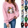 Damen Mode Lässiger Halloween bedruckter Pullover