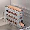 Refrigerator Eggs Storage Box Rolling Kitchen Container Eggs Rolling Rack Home Large Capacity Refrigerator Eggs Organizer Holder
