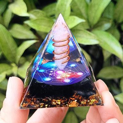 Crystal Gravel Pyramid Resin Ornament: Home & Office Decoration Gift
