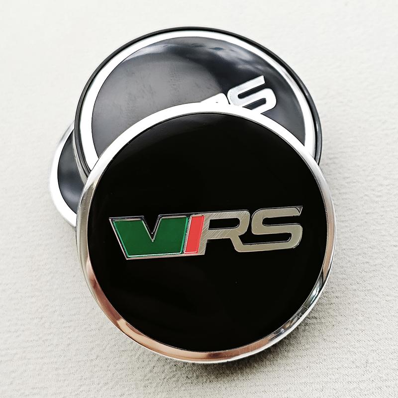 cycr3 4pcs 56mm 60mm Car Wheel Center Hub Cap Rim Cover VRS Logo Emblem Sticker For Skoda Octavia Fabia Kamiq Kapoq Kodiaq Rapid SCALA