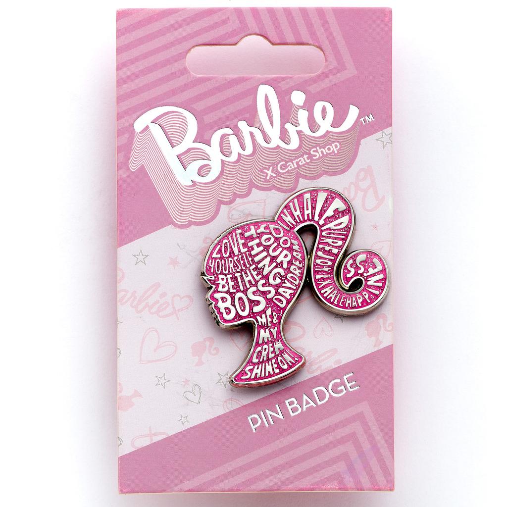 Barbie Sparkly Silhouette Enamel Pin Badge