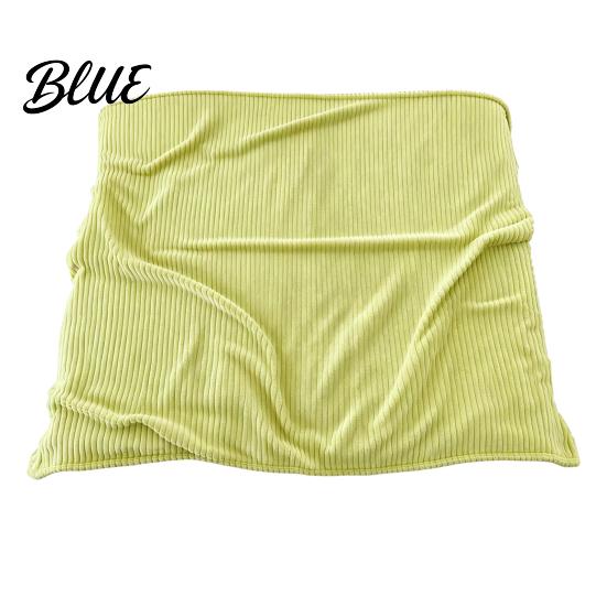 Portable Office Nap Blanket Striped Fleece for Bed Ribbed Throw Couch Thickened Warm Bed Soft Breathable Cozy Blankets Lightweight Plush
