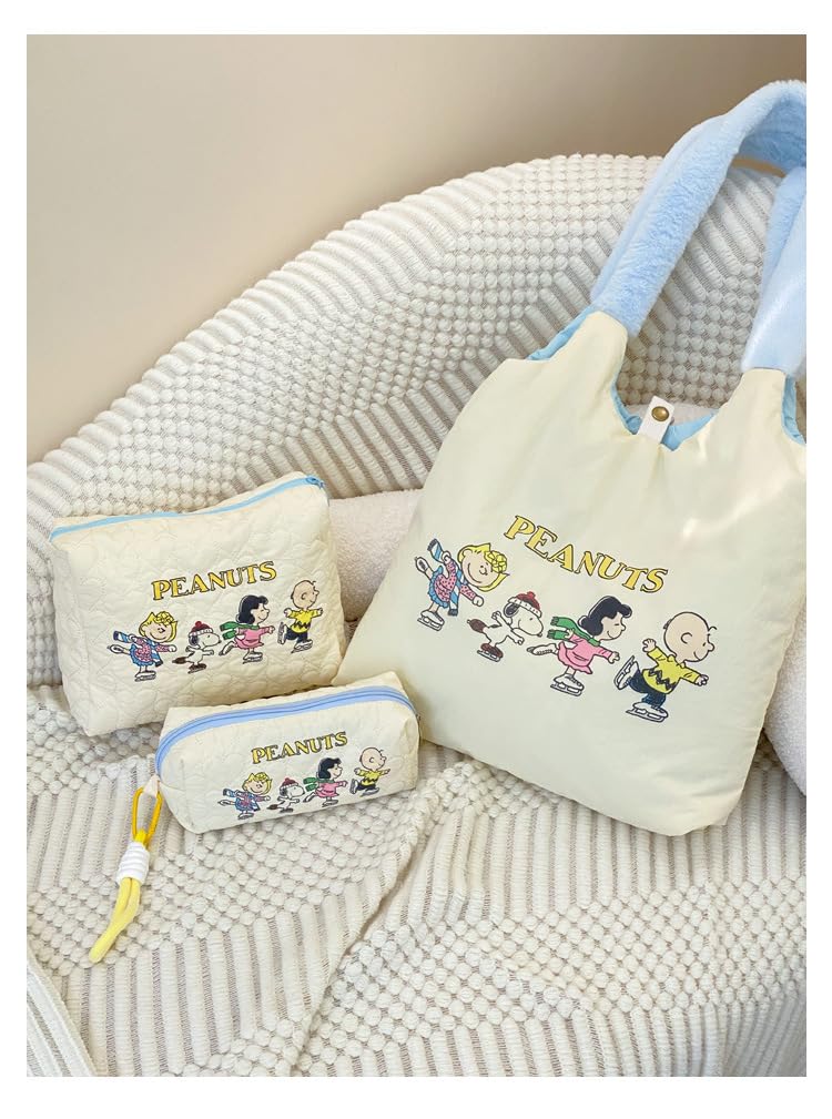 Snoopy Pencil Cute and Simple Large Capacity Boys and Elementary School Middle School High School College and Working Cosmetics Travel Popular for