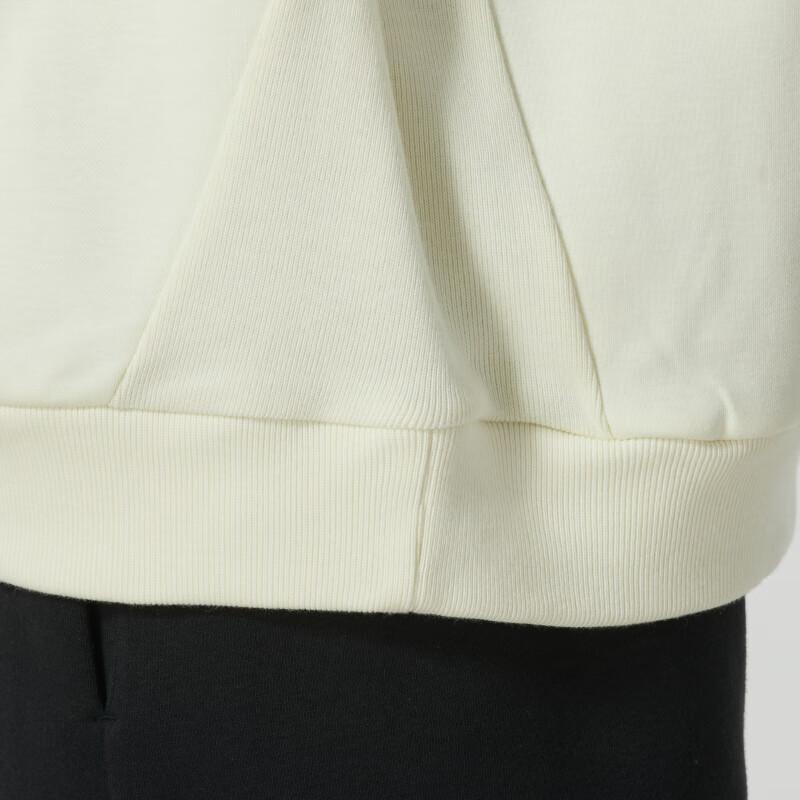 Adidas Logo Pattern Round Neck Pullover Comfortable Warm Running Fitness Long Sleeve Sweatshirt Men sweatshirt Beige JC6814