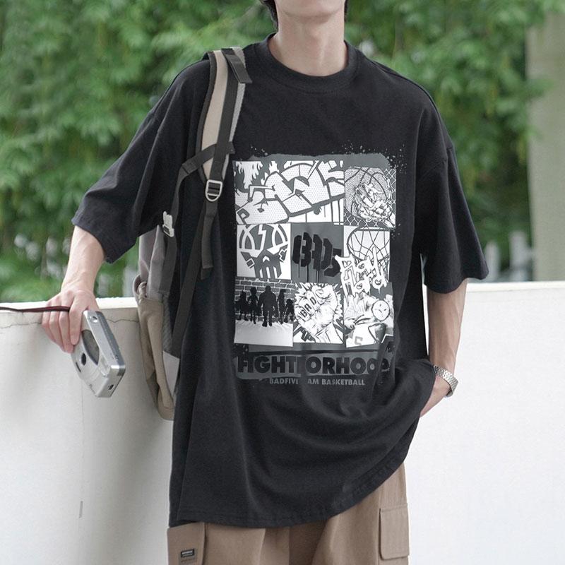 Li-Ning Basketball Series Regular Drop Shoulder Short Sleeve T-Shirt Breathable Quick-Dry Pants Casual Sports Suit Unisex Suit AHSUA27-2+AYKU691-1