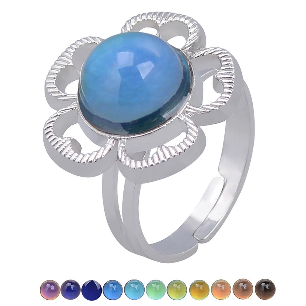 Temperature Sensitive Color Changing Opening Adjustable Ring