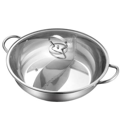 SPSR Thickened Stainless Steel Divided Hot Pot