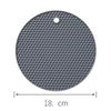 Round Insulation Silicone Mat Non-Slip Heat-Resistant Anti-Scalding Honeycomb Microwave Oven Mat Pot Holder Thicken Coasters