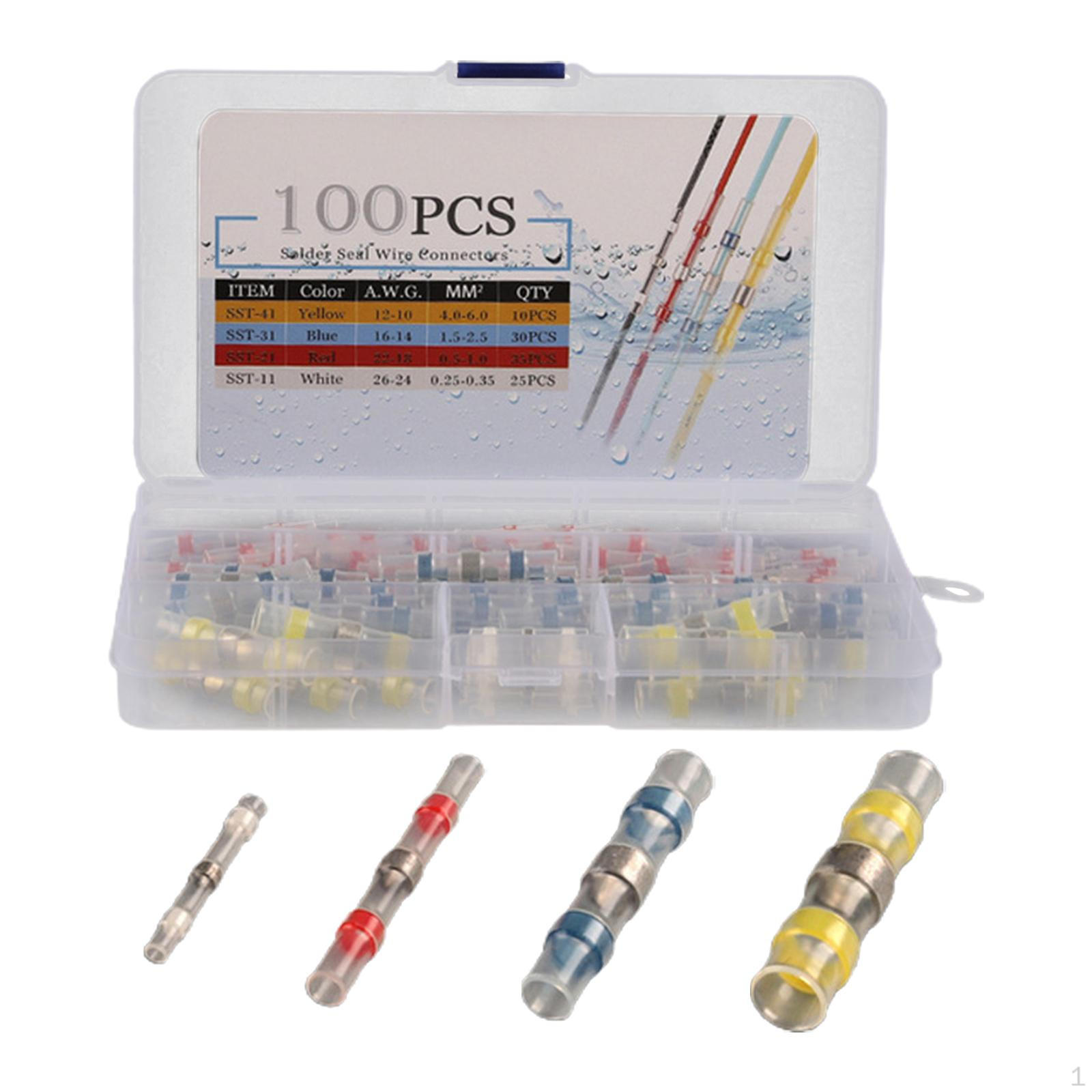 

Solder Joints Wire Connectors Sleeves Self-welding 4 Colors Joint Butt Connector 100pcs