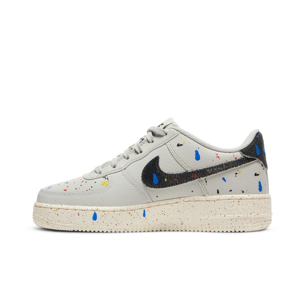 Nike Air Force 1 LV8 3 Grade School 'Paint Splatter - Light Bone' (Unisex) Light Bone / Sail / Black Skate Shoes DJ2598 001