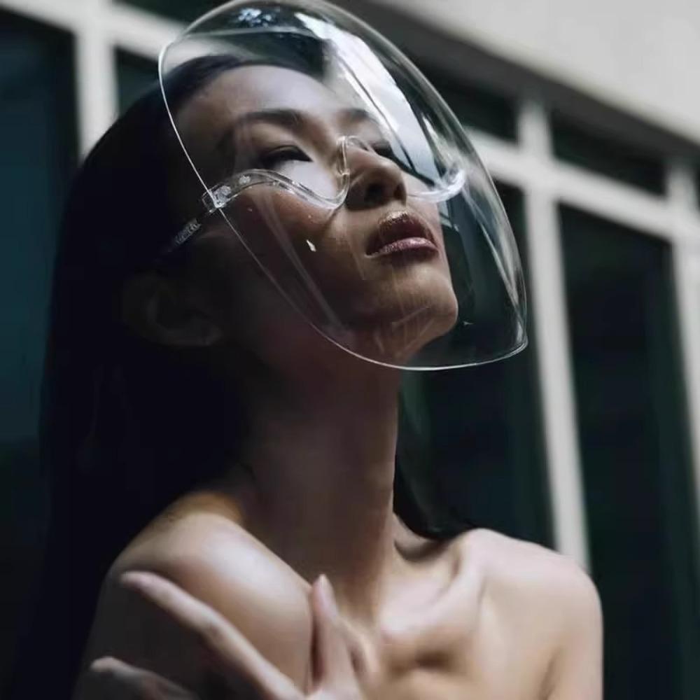 2pcs Splash Proof Full Face Protective Mask Dust Proof See Through Goggles  Workplace Safety