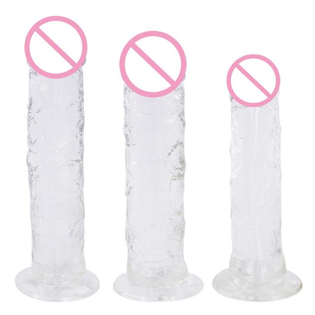 Soft Large Phallus Jelly Penis Long Dick Realistic Dildo Suction Cup Dildo Lesbian Sex Toy for Women
