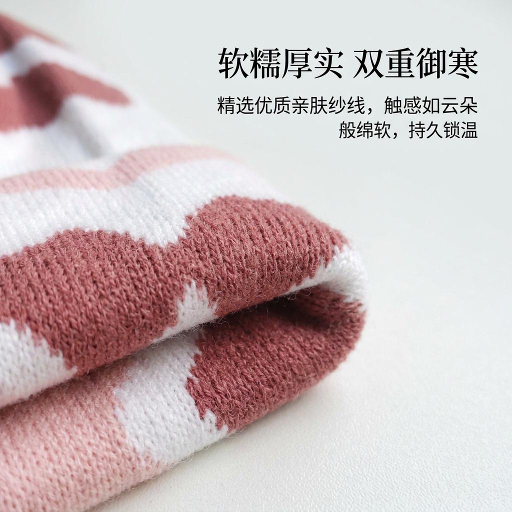 Autumn and winter camouflage pattern knitted hat European and American outdoor sports thickened warm ear protector wool hat cold hat
