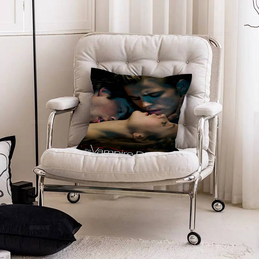 Movie The Vampire Diaries Cushion Cover Pillowcase Upholstery Sofa Throw Pillow Home Decor Pillowcas