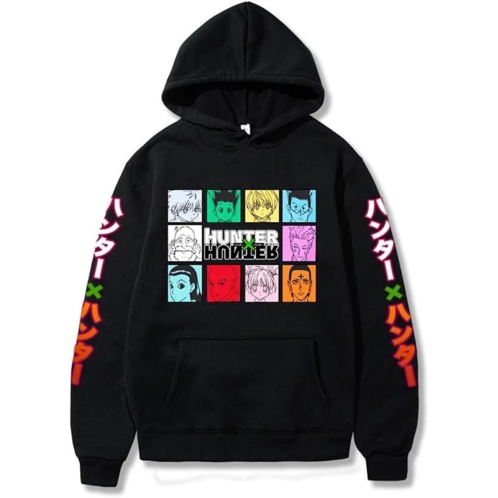 Anime Hunter X Hunter Killua Leorio Kurapika Gon Hisoka Graphic Hoodies Vintage Oversized Hooded Cotton Hoodie Men Women Clothes High Quality Tops