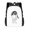 Tensepuff Pattern Design Laptop Travel School Bags Sosig Scaredy Cat Tensepuff Cute Animals Cartoon