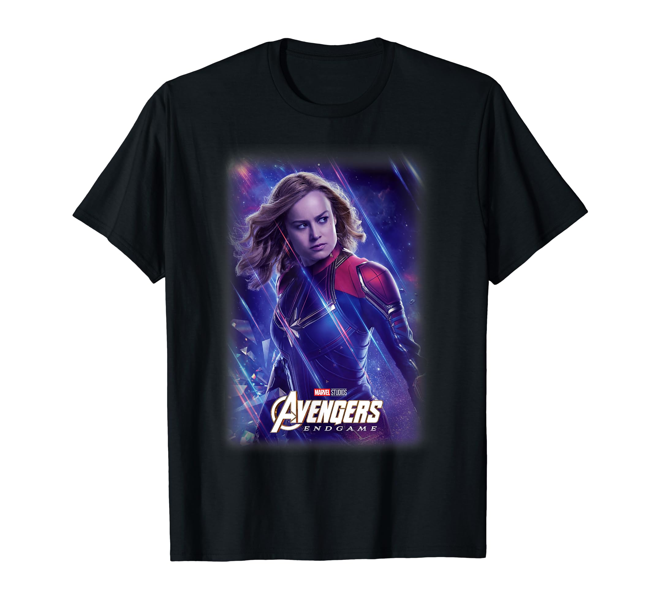 

Marvel Avengers Endgame Captain Marvel Galaxy Poster T-Shirt чёрный
