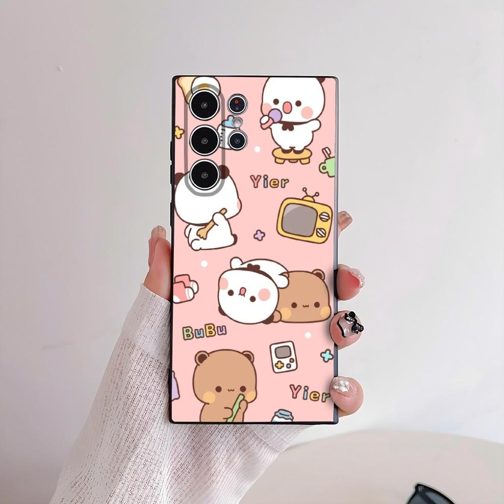 Cute Bubu Dudu Phone Case For Samsung Galaxy S25 S24 S22 S23 Ultra S21 S20 Plus 5G Frosted Non-Slip Full Cover Soft Case