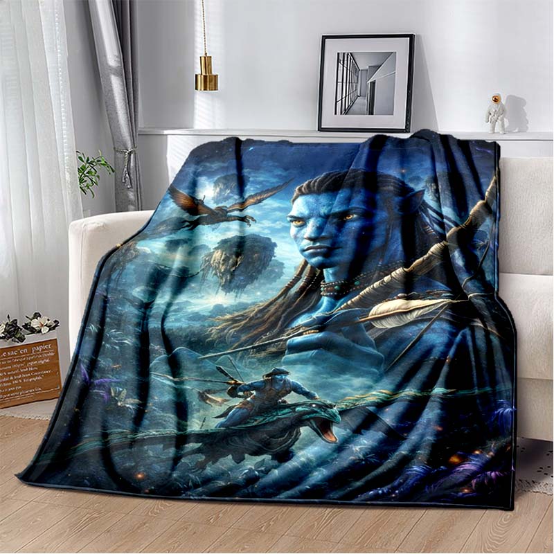 

Fantasy Jungle Alien Art Bed Blanket, Lightweight Fleece Blanket 80cm x 120cm